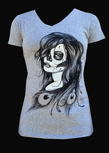 Womens Dead Feathers V Neck